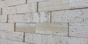Travertine slab countertop