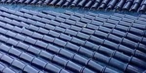 Dark Blue Khaprail Tiles Design in Pakistan